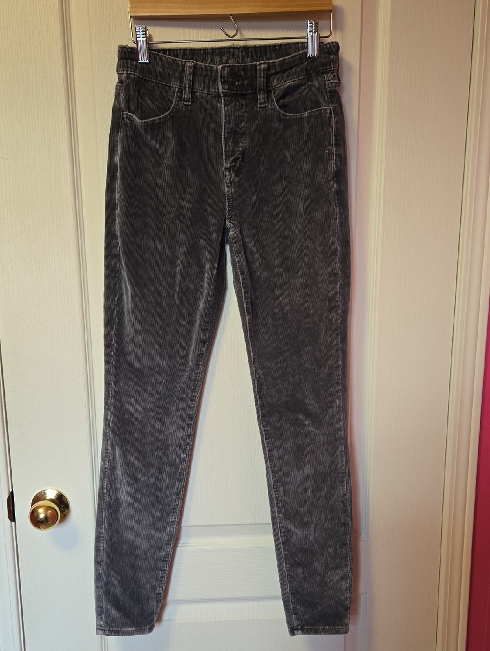 American Eagle Outfitters Slate Gray Corduroy Pants